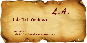 Lőbl Andrea névjegykártya
